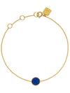 Mini round lapis lazuli bracelet gold - BE/GINS - BALAAN 1