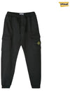 Men's Wappen Two Pocket Jogger Track Pants Black - STONE ISLAND - BALAAN.