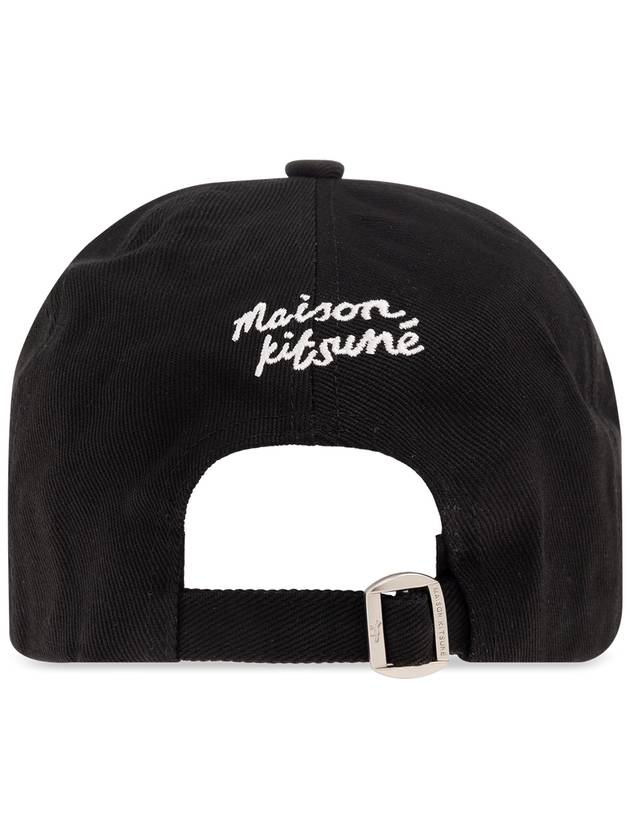 Maison Kitsuné Baseball Cap With Logo, Men's, Black - MAISON KITSUNE - BALAAN 3