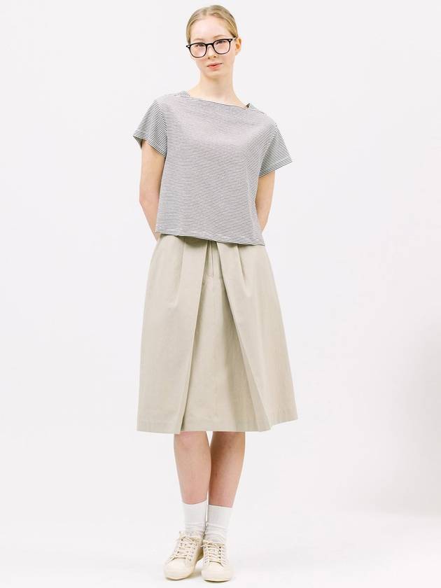 one pleats midi skirt_khaki beige - JUN BY JUN K - BALAAN 3