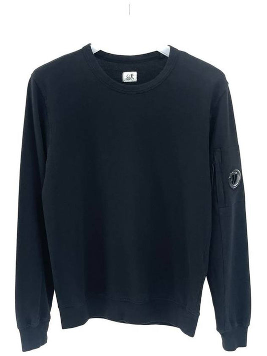 Men's Light Fleece Lens Wappen Sweatshirt Black - CP COMPANY - BALAAN 2