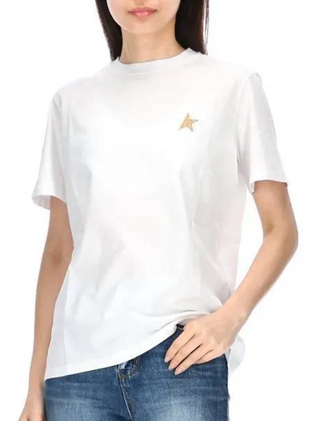 Star Printing Short Sleeve T-Shirt White - GOLDEN GOOSE - BALAAN 2