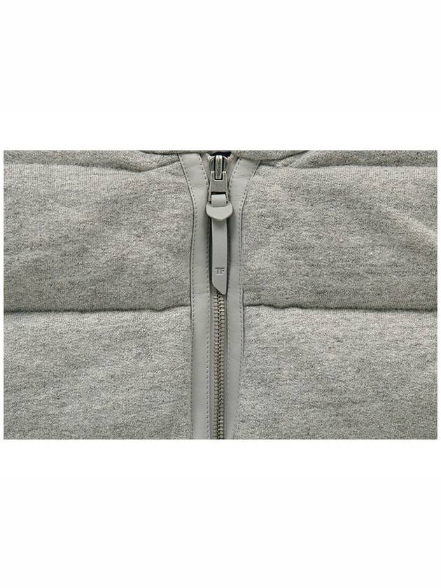 Men's Hooded Goose Down Vest Light Grey - TOM FORD - BALAAN 4