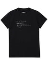 Women's Emoji Logo Font Generator Short Sleeve T-Shirt Black - MAISON MARGIELA - BALAAN 6