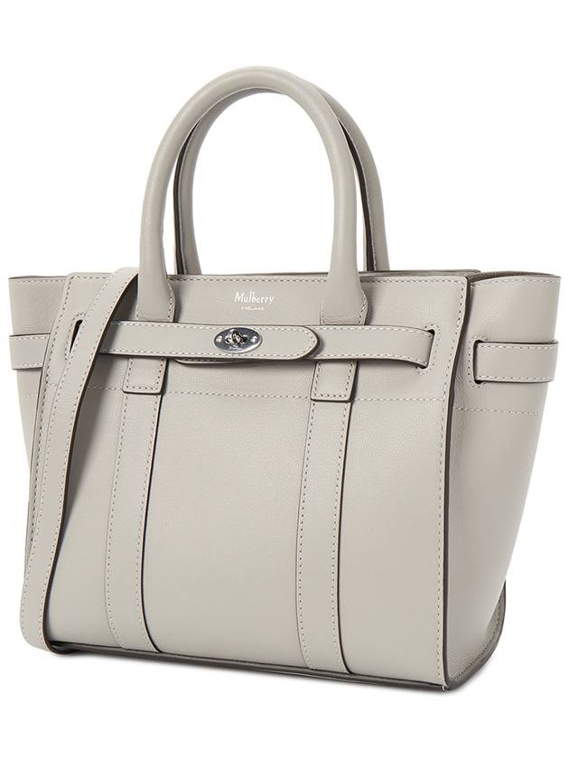 Bayswater Zipped Mini Tote Bag Grey - MULBERRY - BALAAN 3