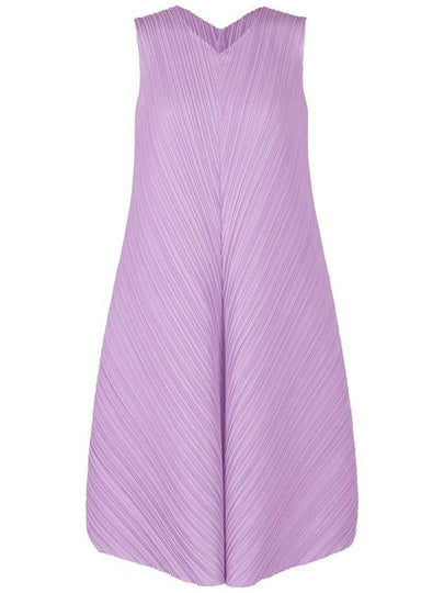 Mellow Pleats Midi Dress Purple - ISSEY MIYAKE - BALAAN 2