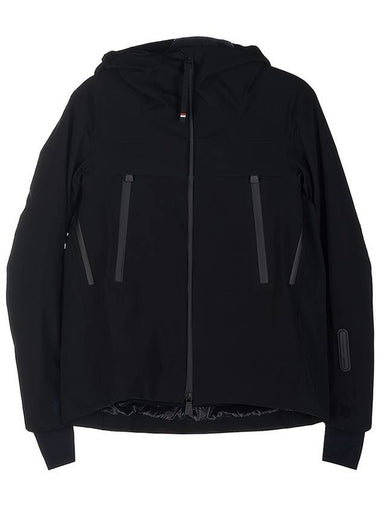 Chanavey Short Down Zip-Up Hoodie Black - MONCLER - BALAAN 1