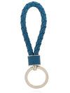 Intrecciato Leather Key Holder Blue - BOTTEGA VENETA - BALAAN 2