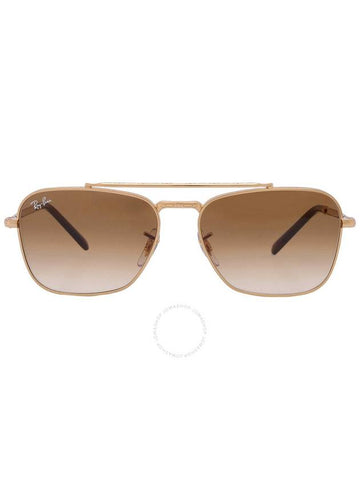 Ray Ban New Caravan Light Brown Gradient Square Unisex Sunglasses RB3636 001/51 55 - RAY-BAN - BALAAN 1