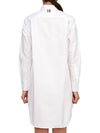 RWB Cotton Shirt Dress White - THOM BROWNE - BALAAN 9