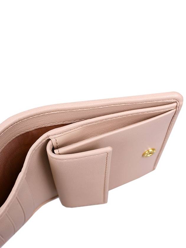 Matelasse Leather Half Wallet Light Pink - MIU MIU - BALAAN 9