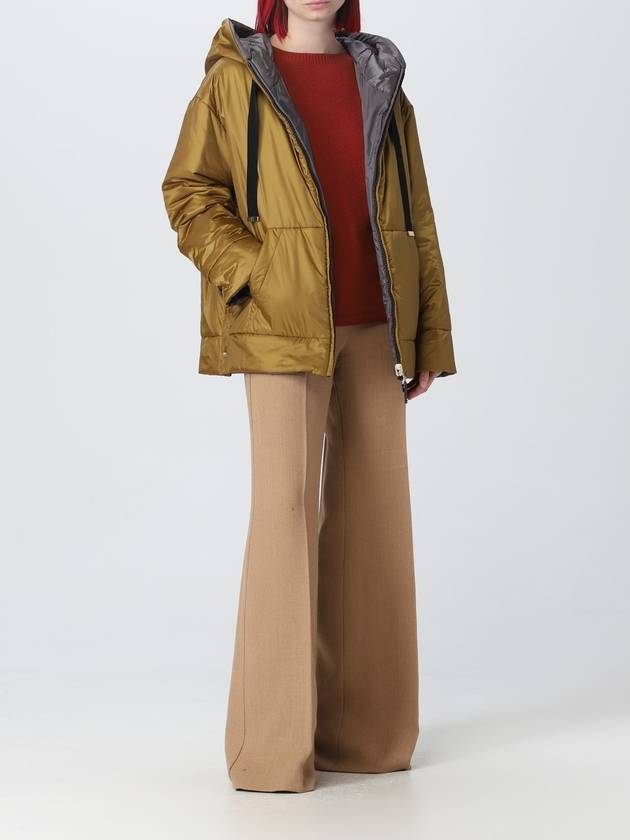 The Cube Dali Reversible Waterproof Canvas Hooded Jacket Ocher - MAX MARA - BALAAN 3