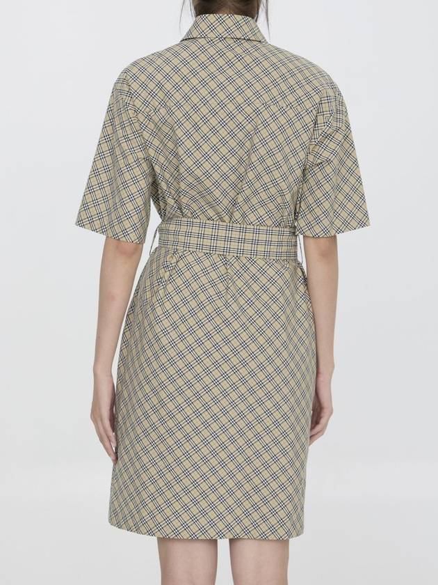 Check cotton shirt dress - BURBERRY - BALAAN 4