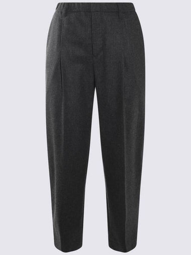 Brunello Cucinelli Dark Grey Wool Pants - BRUNELLO CUCINELLI - BALAAN 1