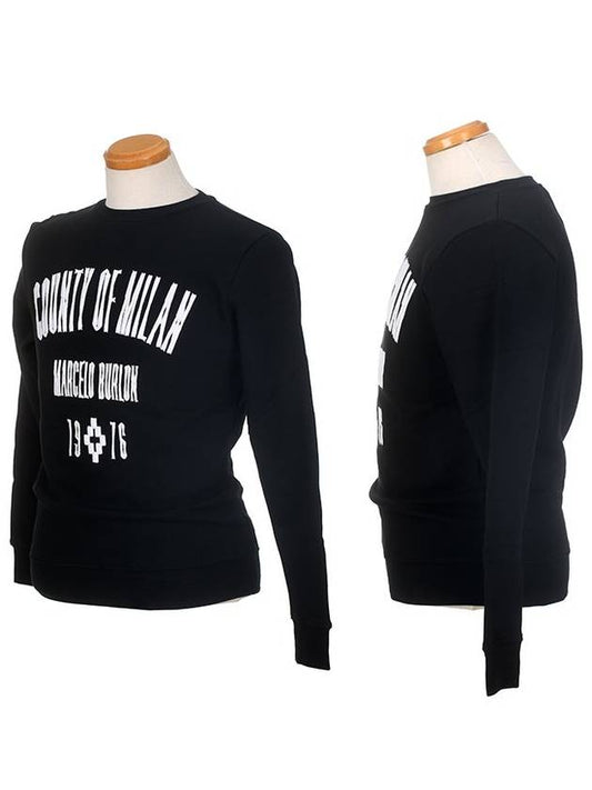 2075 1001 CAPURA crew neck black sweatshirt - MARCELO BURLON - BALAAN 2