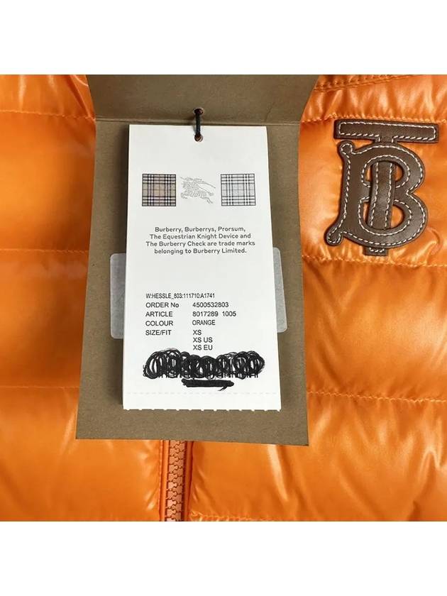 Logo Padded Vest Orange - BURBERRY - BALAAN 6