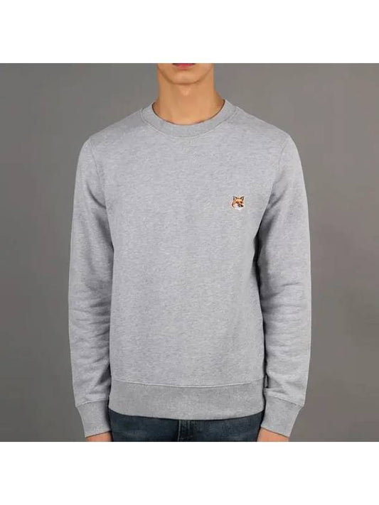 Fox Head Patch Regular Sweatshirt Light Grey Melange - MAISON KITSUNE - BALAAN 2