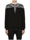 Men's Double Wing Sweatshirt Black - MARCELO BURLON - BALAAN 4