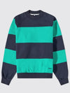 Green Stripe Sweatshirt CRTWXJER017COT007 7138 - SUNNEI - BALAAN 2