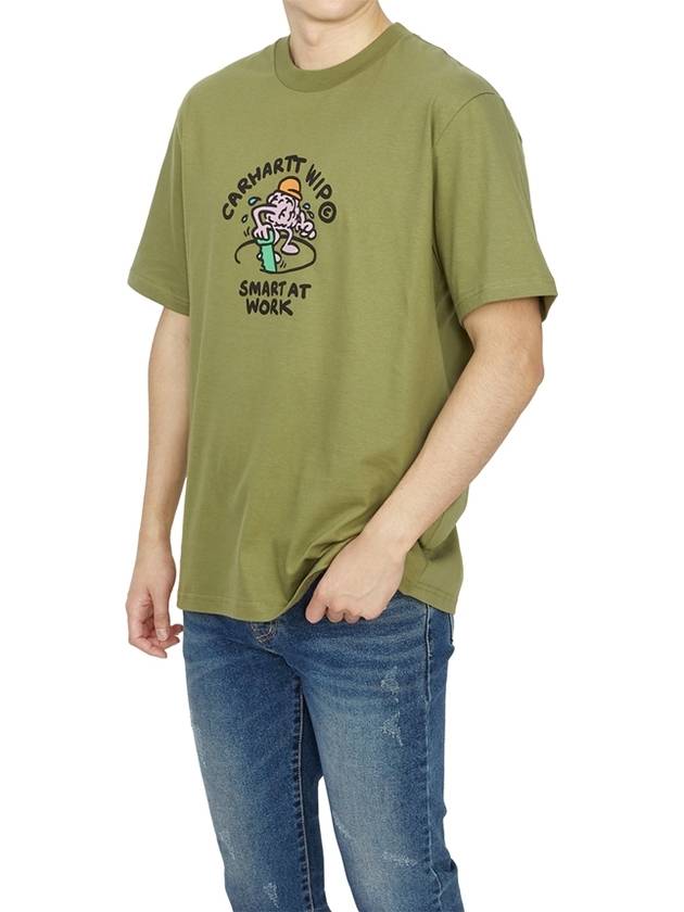 Graphic Print Short Sleeve T-Shirt Green - CARHARTT WIP - BALAAN 5