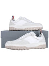 Letterman Panel Lace-Up Low-Top Sneakers White - THOM BROWNE - BALAAN 11