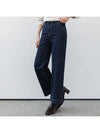 Brushed version melty back band wide denim pants - MONO AT.D - BALAAN 2