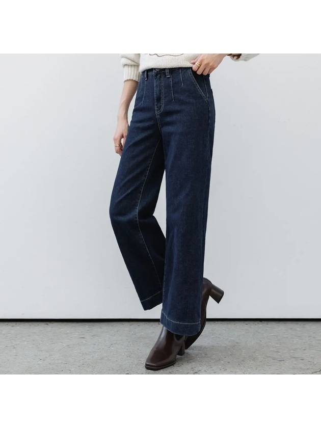 Brushed version melty back band wide denim pants - MONO AT.D - BALAAN 2