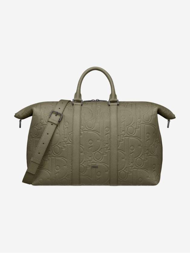 Weekender 40 Grained Calfskin Duffel Bag Khaki - DIOR - BALAAN 1