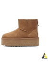 Classic Mini Platform Suede Winter Boots Chestnut - UGG - BALAAN 2