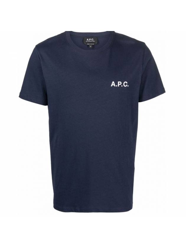 Mike Logo Short Sleeve T-shirt Navy - A.P.C. - BALAAN 1