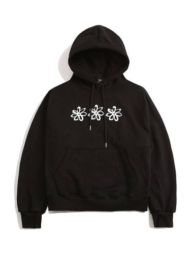 Peach Skin Flower Balloon Hoodie Black - MOO - BALAAN 1