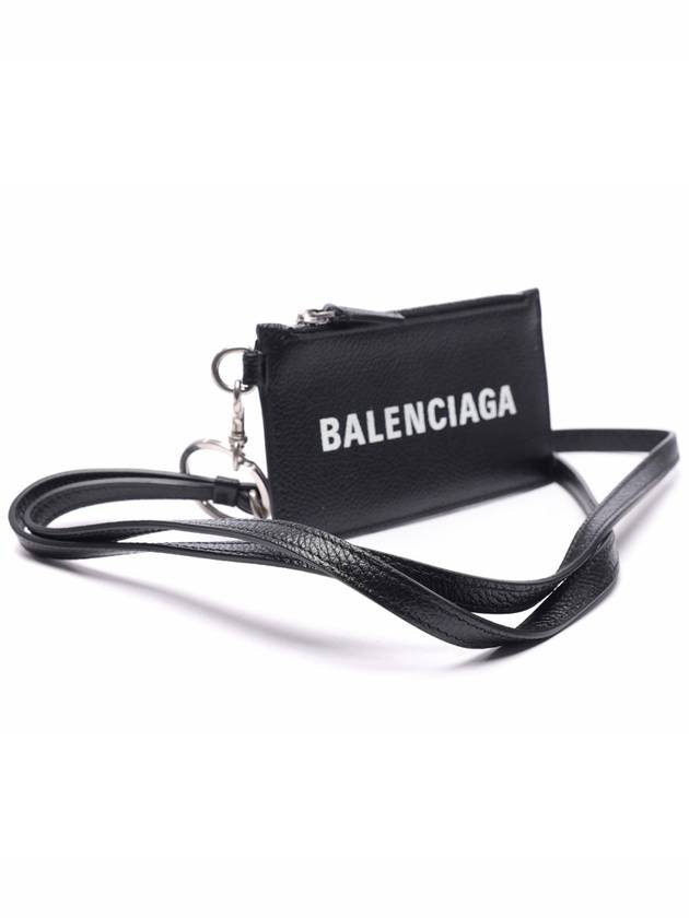 Cash Keyring Card Case Black Silver - BALENCIAGA - BALAAN 4