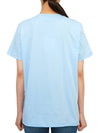 Love Club Cotton Short Sleeve T-Shirt Blue - GANNI - BALAAN 4