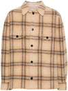 Kervon Check Wool Shirt Jacket Camel - ISABEL MARANT - BALAAN 2