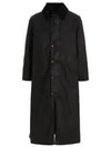 Men's Distressed Cotton Trench Coat Black - MAISON MARGIELA - BALAAN 2