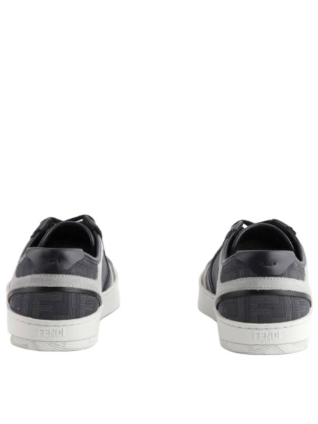 Step Leather Low Top Sneakers Blue - FENDI - BALAAN 4