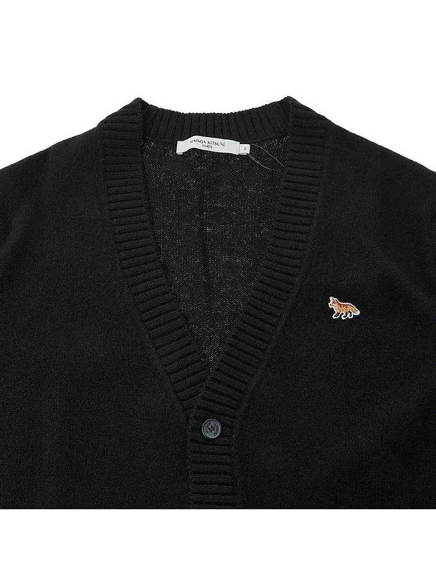 Baby Fox Patch Cosy Cardigan Black - MAISON KITSUNE - BALAAN 4