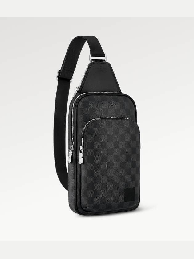 Avenue AVENUE Leather Sling Bag Black Silver - LOUIS VUITTON - BALAAN 3