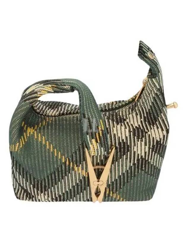 Peg Medium Check Pattern Duffel Bag Green - BURBERRY - BALAAN 2