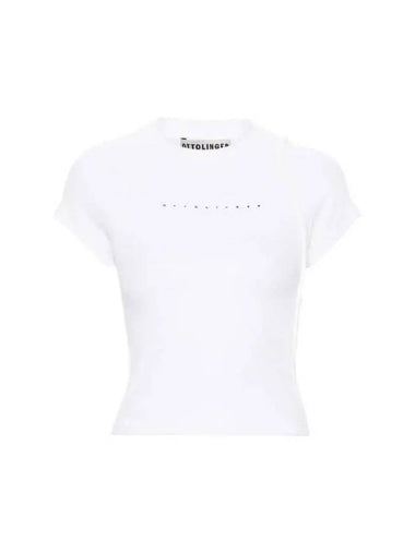 Logo rib t shirt 407204 WHITE - OTTOLINGER - BALAAN 1