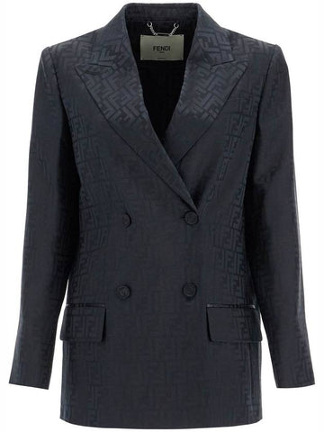 satin crepe ff blazer - FENDI - BALAAN 1