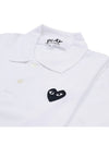 Men s Black Heart Waffen Polo Shirt AZ P1T066 051 WHITE - COMME DES GARCONS - BALAAN 3