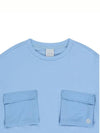 Double pocket crop sweatshirt sky blue - OFFGRID - BALAAN 3