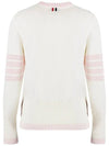 4 Bar Stripe Cotton Sweatshirt White - THOM BROWNE - BALAAN 4