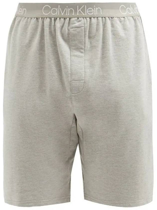 Underwear Check Cotton Blend Pajama Shorts Pants Gray - CALVIN KLEIN - BALAAN 2