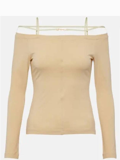 Women's Sierra Signature Long Sleeve T-Shirt Beige - JACQUEMUS - BALAAN 2