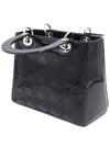 Women s Dior Christian CAL44551 Black Patent Cannage Lady Medium 2WAY gt bag Gangbuk used luxury goods - DIOR - BALAAN 7