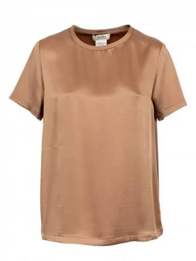 Rebecca Acetate Short Sleeve T-Shirt Brown - MAX MARA - BALAAN 2