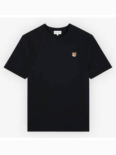 Fox Head Patch Regular Short Sleeve T-Shirt Black - MAISON KITSUNE - BALAAN 2