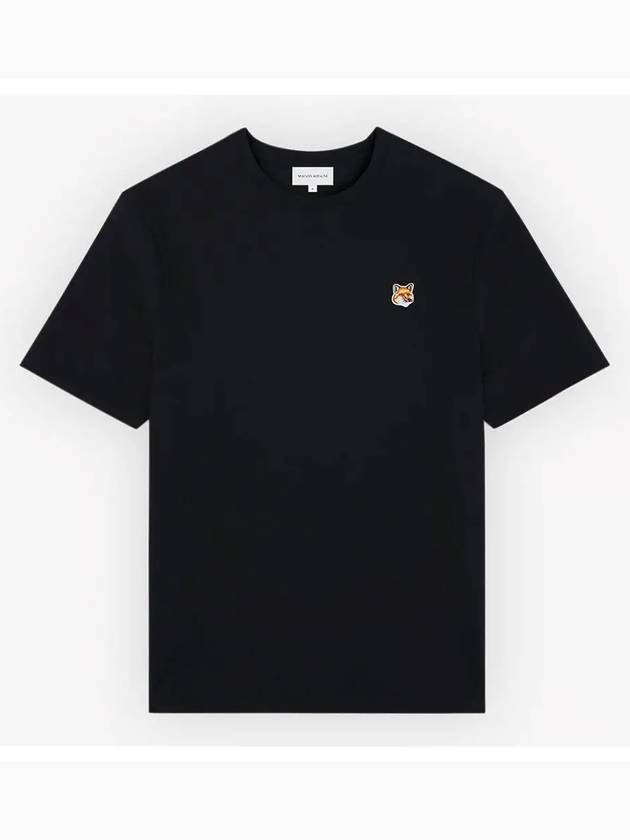 Fox Head Patch Regular Short Sleeve T-Shirt Black - MAISON KITSUNE - BALAAN 3